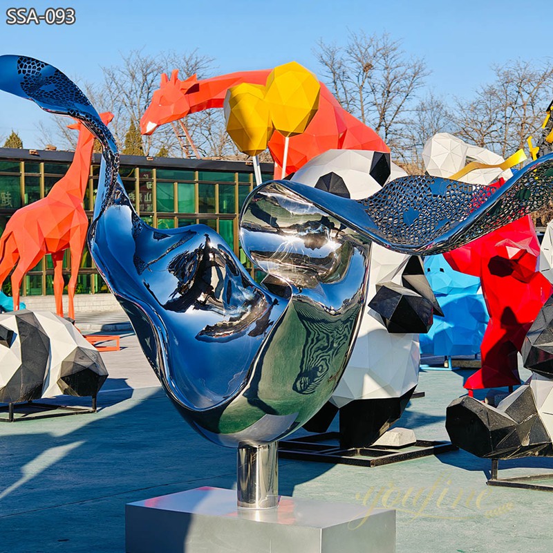 Stainless Steel Abstract Horizontal Sculpture for Seaside SSA-093 - Seaside Sculptures - 5