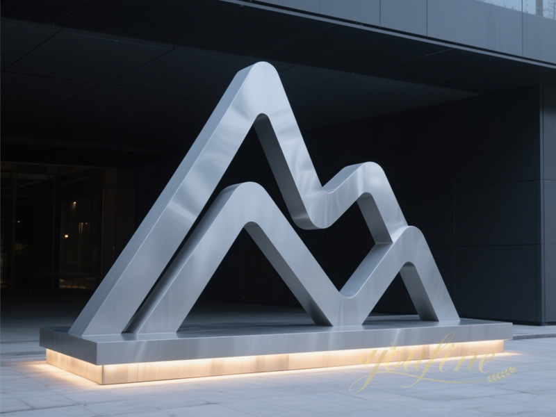 modern abstract logo sculpture