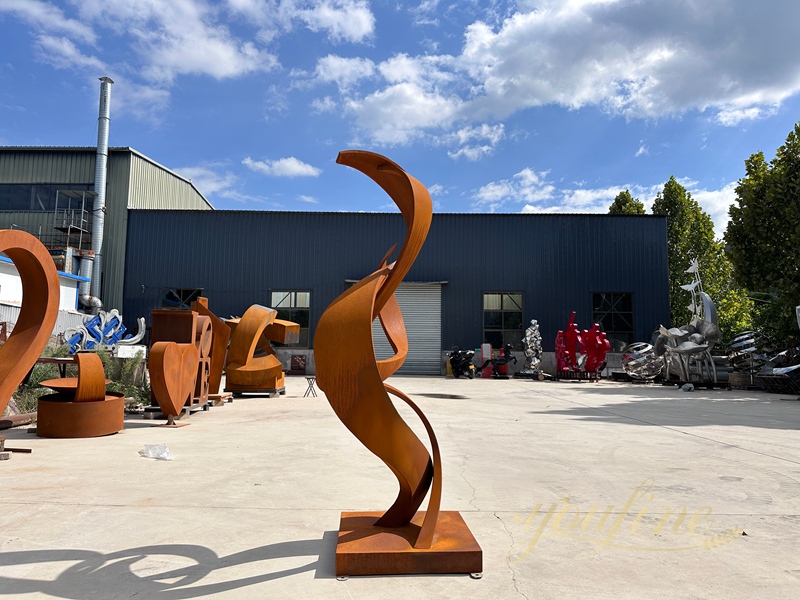Outdoor Corten Steel Yard Art Sculpture SCW-026 - Abstract Corten Sculpture - 7