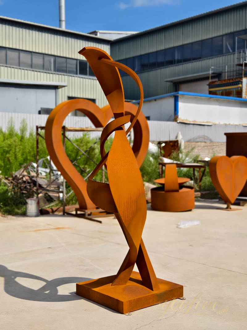 Outdoor Corten Steel Yard Art Sculpture SCW-026 - Abstract Corten Sculpture - 6