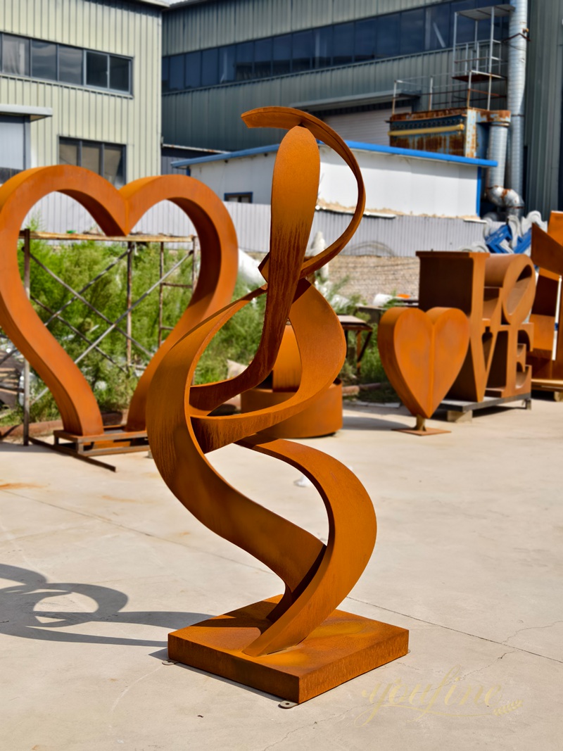 Outdoor Corten Steel Yard Art Sculpture SCW-026 - Abstract Corten Sculpture - 5
