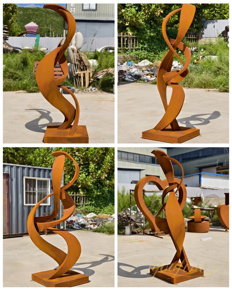 Outdoor Corten Steel Yard Art Sculpture SCW-026 - Abstract Corten Sculpture - 2