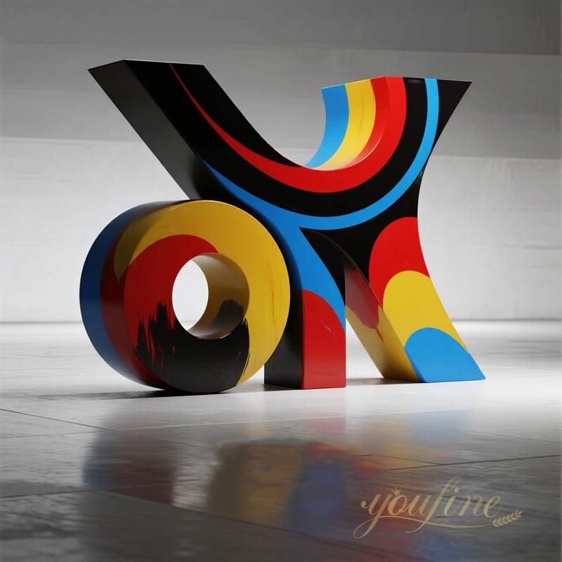 modern custom logo sculpture