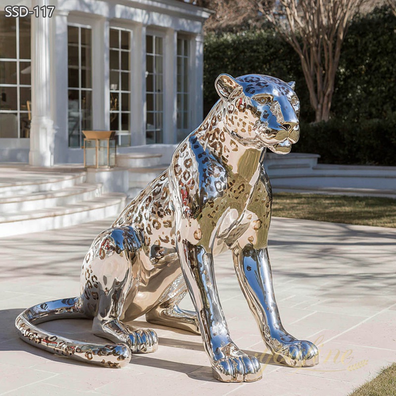 Modern Outdoor Life-Size Leopard Statue SSD-117
