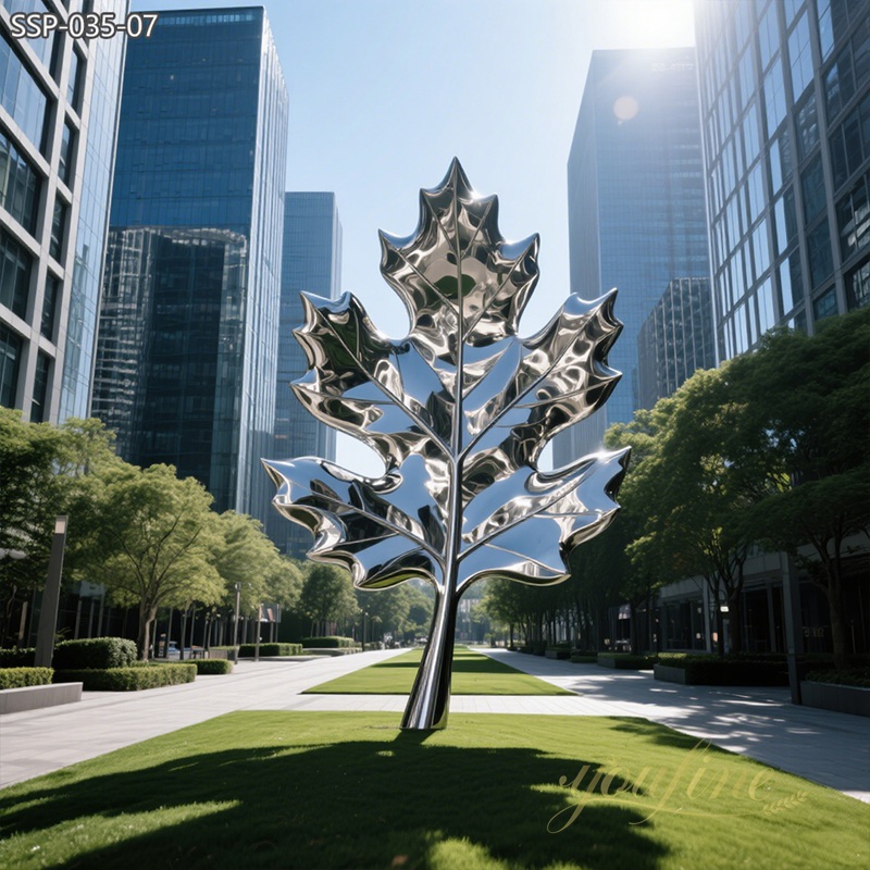 mirror polished stainless steel Maple Leaf