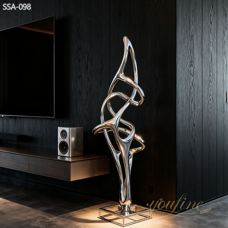 modern Abstract Tall stainless steel Sculpture