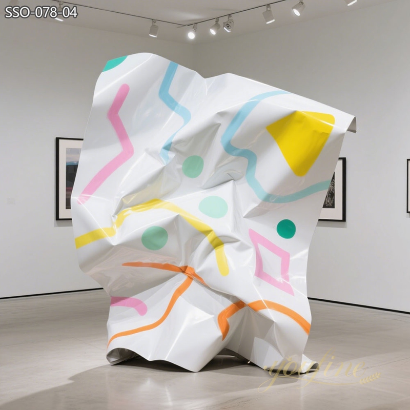 Colorful Stainless Steel Cool Modern Sculpture SSO-078 - Painted Metal Sculpture - 4