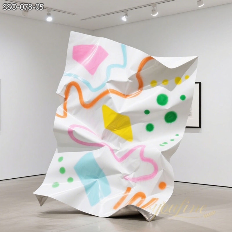 Colorful Stainless Steel Cool Modern Sculpture SSO-078 - Painted Metal Sculpture - 5