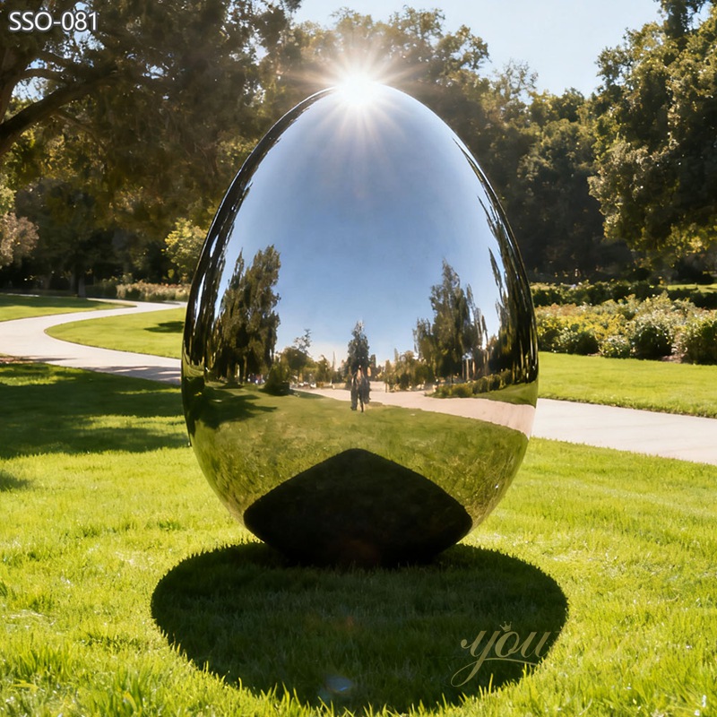 High Polished Modern Metal Egg Sculpture SSO-081