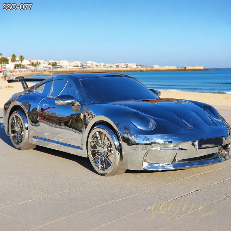 Modern Mirror Stainless Steel Sports Car Sculpture SSO-077