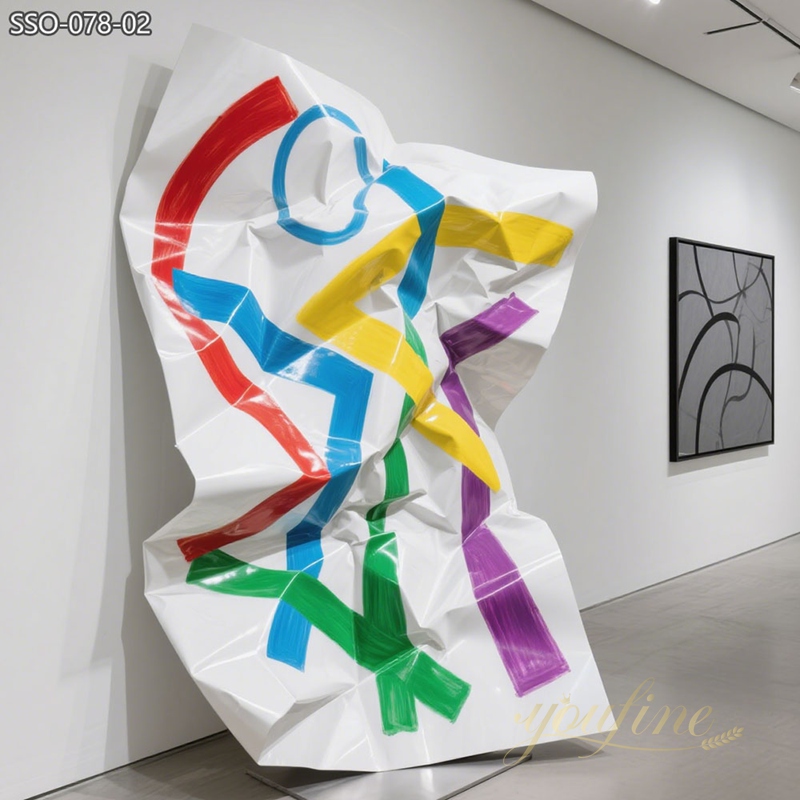 Colorful Stainless Steel Cool Modern Sculpture SSO-078 - Painted Metal Sculpture - 2