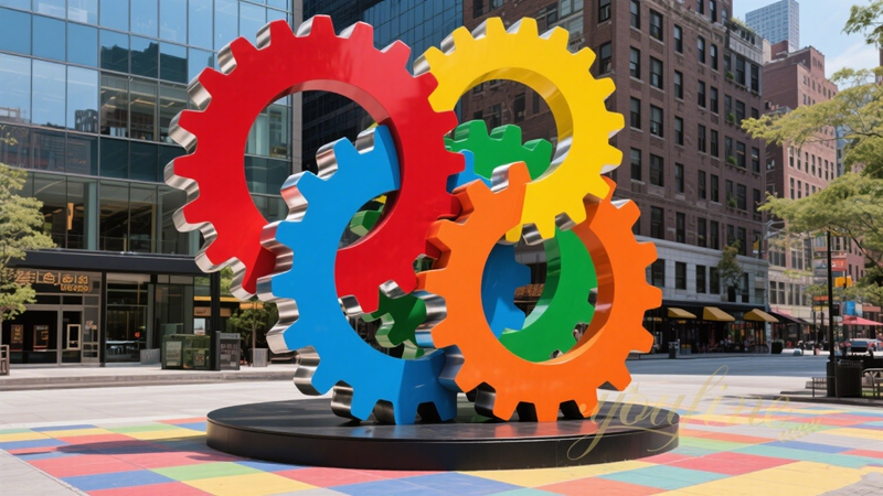 modern colorful large metal street art sculpture (2)