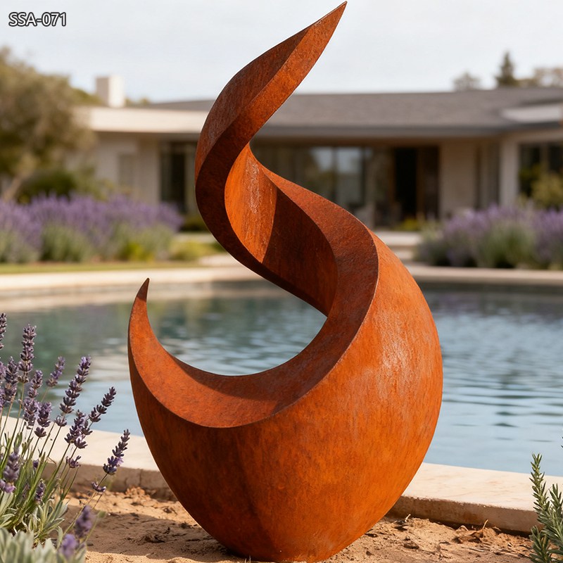large corten steel Abstract Sculpture