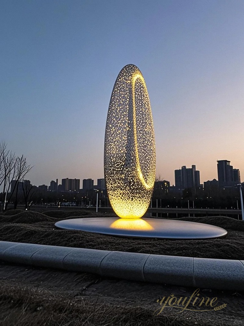 The Role of Sculptures in Modern Architecture - News - 2 large lighting stainless steel sculpture