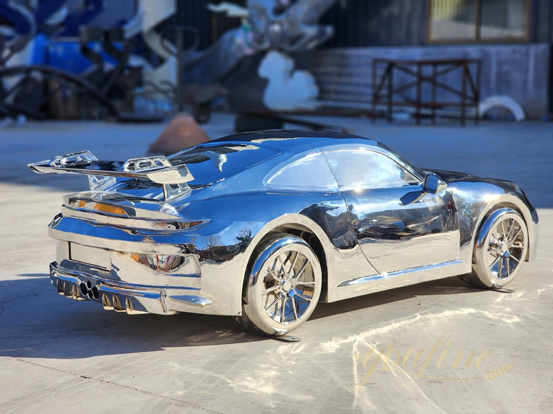 Modern Mirror Stainless Steel Sports Car Sculpture SSO-077 - Mirror Stainless Steel Sculpture - 5 high polish Stainless Steel Car Sculpture