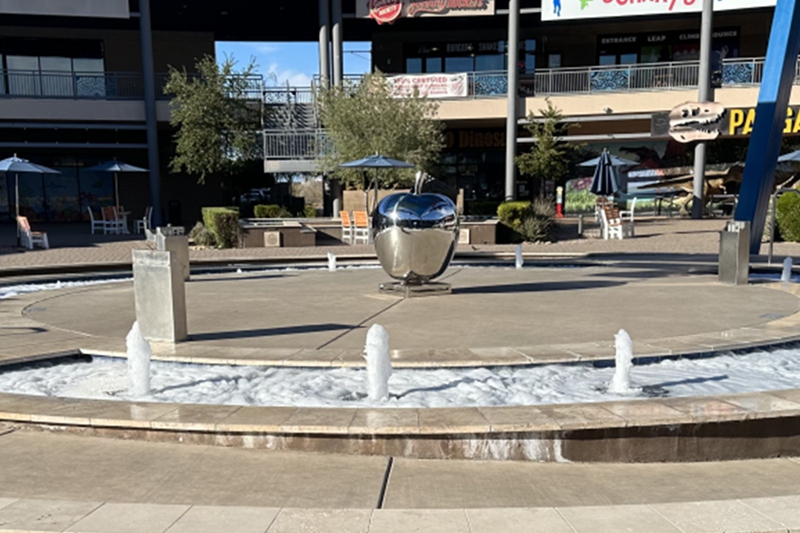 American Amusement Park Sculpture Project - - 3 mirror polish stainless steel apple sculpture
