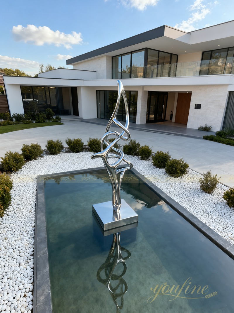 Stainless Steel Abstract Tall Indoor Sculpture SSA-098