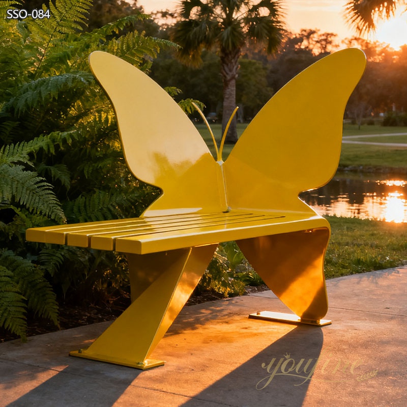 High Quality Metal Butterfly Garden Bench SSO-084