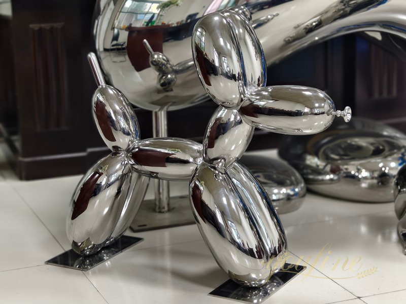 Stainless Steel Silver Balloon Dog Sculpture SSD-121 - Balloon Sculpture - 1 modern high polished stainless steel balloon dog sculpture