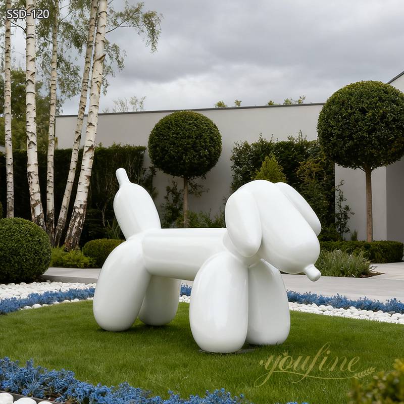 Modern Art White Balloon Dog Sculpture SSD-120 - Balloon Sculpture - 2