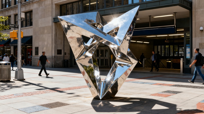 Metro Stations stainless steel sculpture 