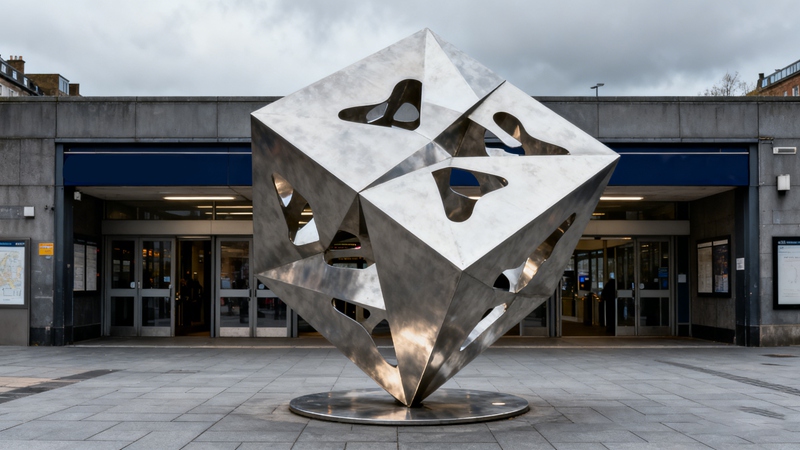 Metro Stations stainless steel sculpture 