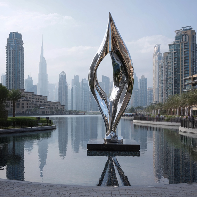 Stainless Steel Sculptures in Dubai: The Perfect Match for a Modern City - Showcase - 7 stainless steel abstract sculpture for Dubai