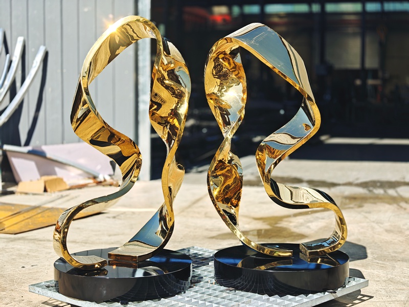 charming stainless steel abstract art sculpture
