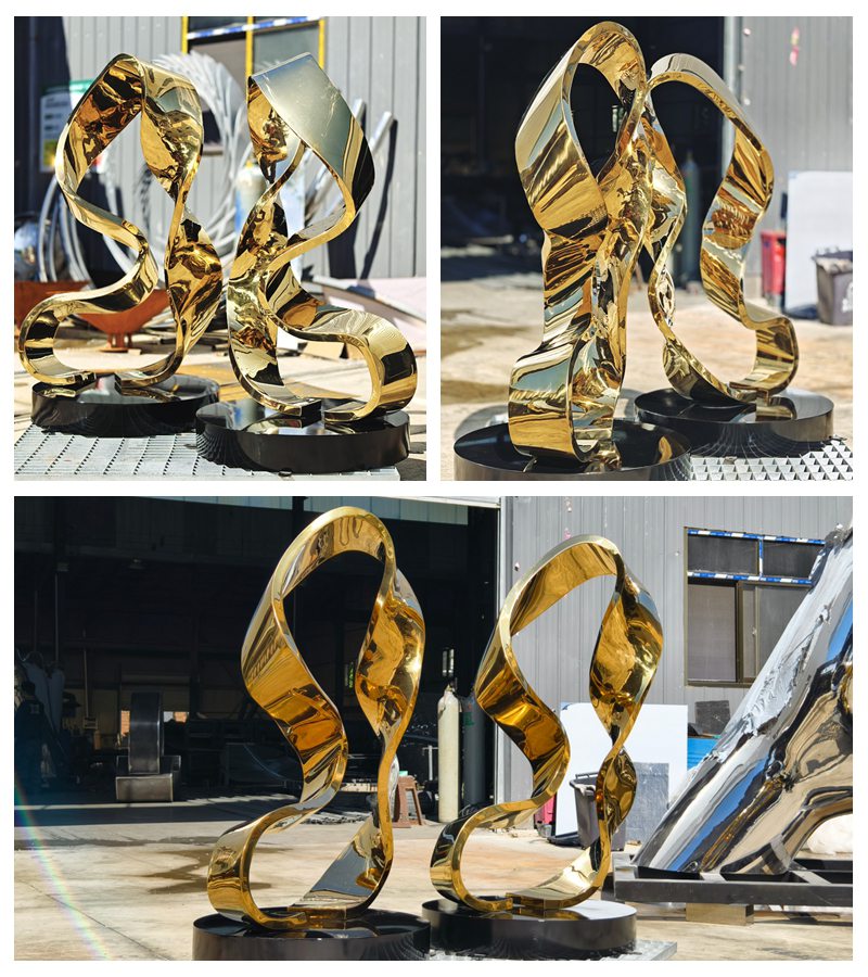 modern stainless steel abstract art sculpture