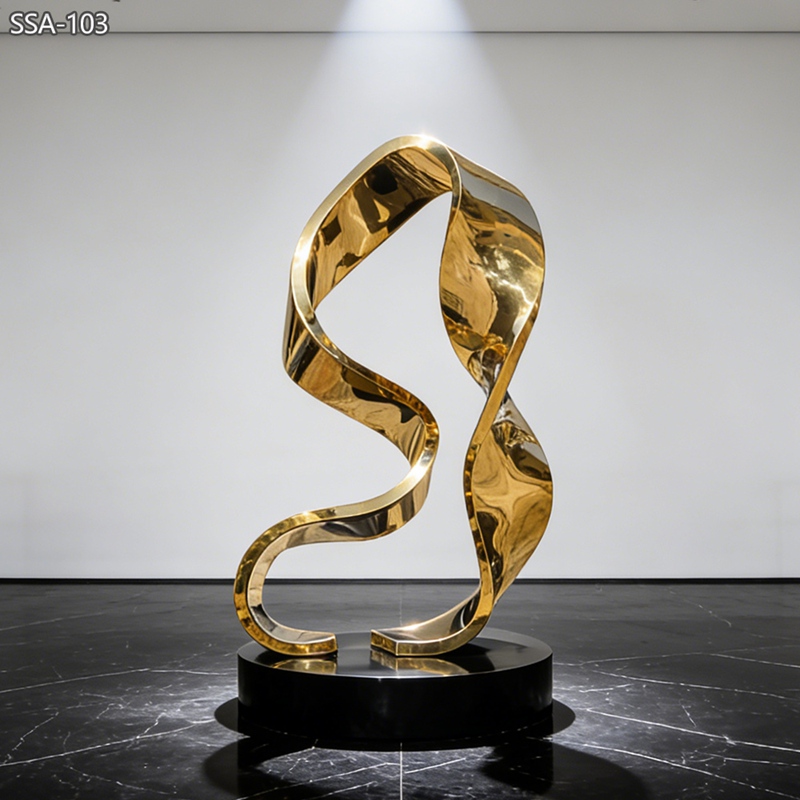 Modern Metal Gold Abstract Art Sculpture SSA-103