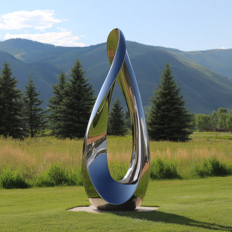 outdoor stainless steel abstract sculptures