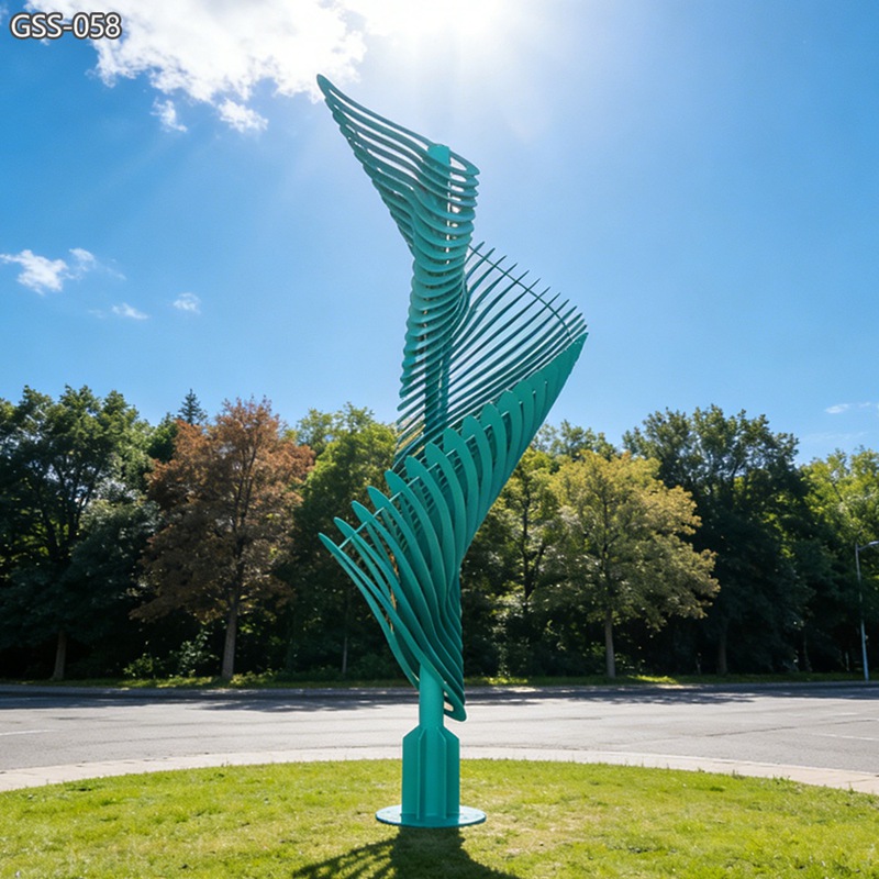 Custom Outdoor Metal Sculpture with Color Paint