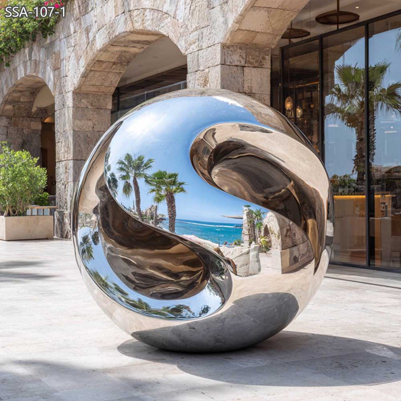 Hand Forged Abstract Sphere Sculpture