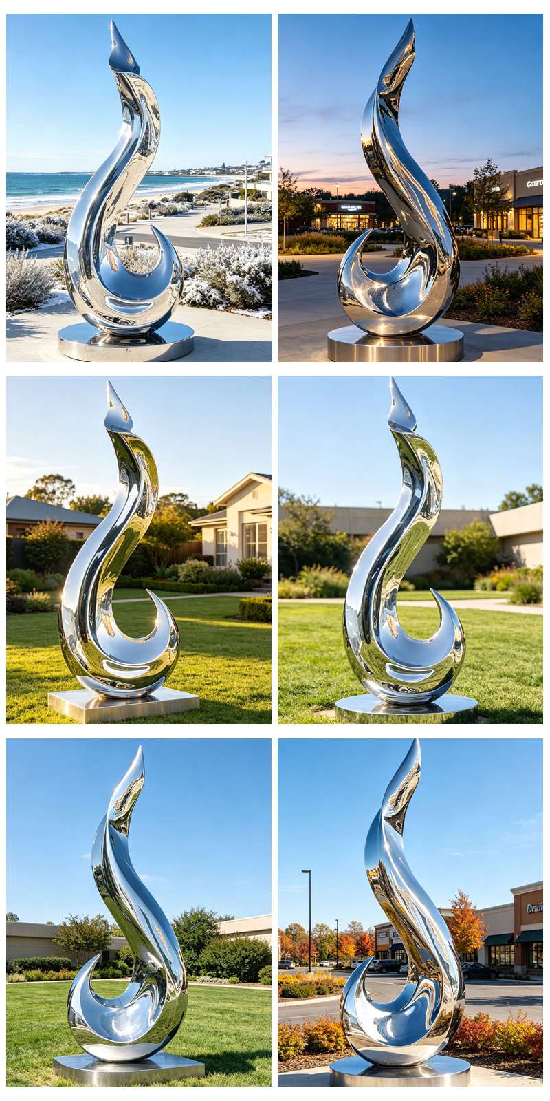 mirror polished abstract sculpture