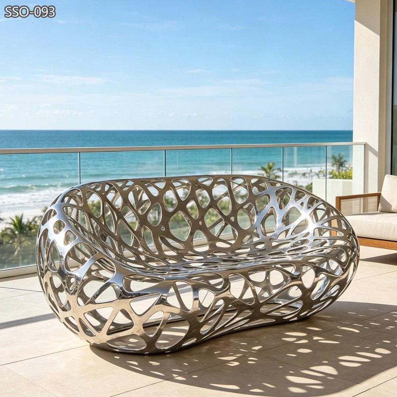 Artistic Stainless Steel Outdoor Sofa SSO-093