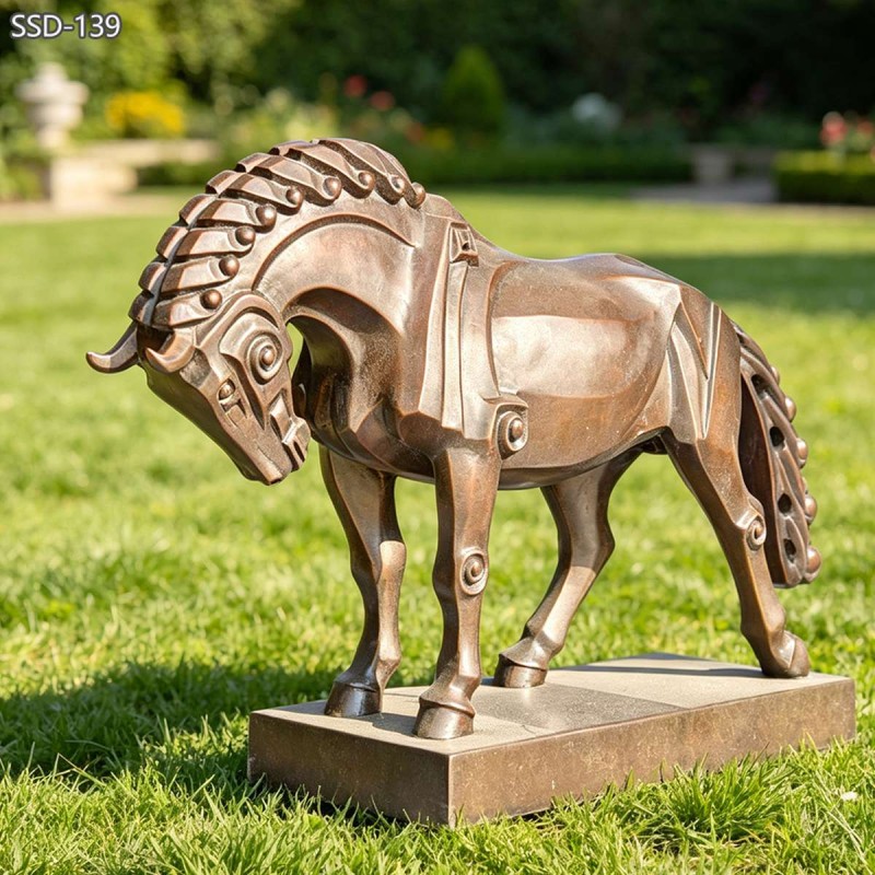 Large Metal Outdoor Abstract Horse Sculpture for Sale