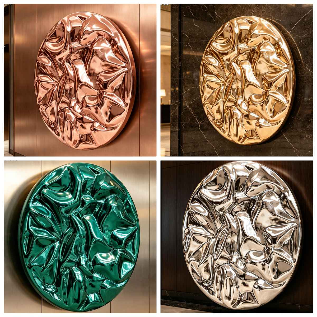 stainless steel Modern colorful Wall Sculpture