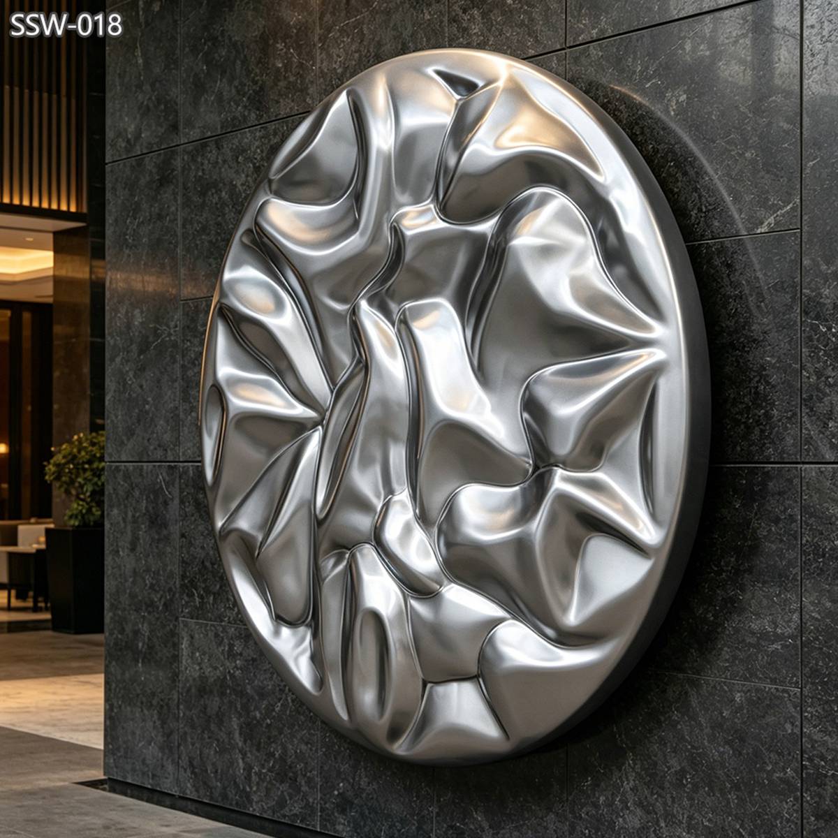 metal modern wall sculpture