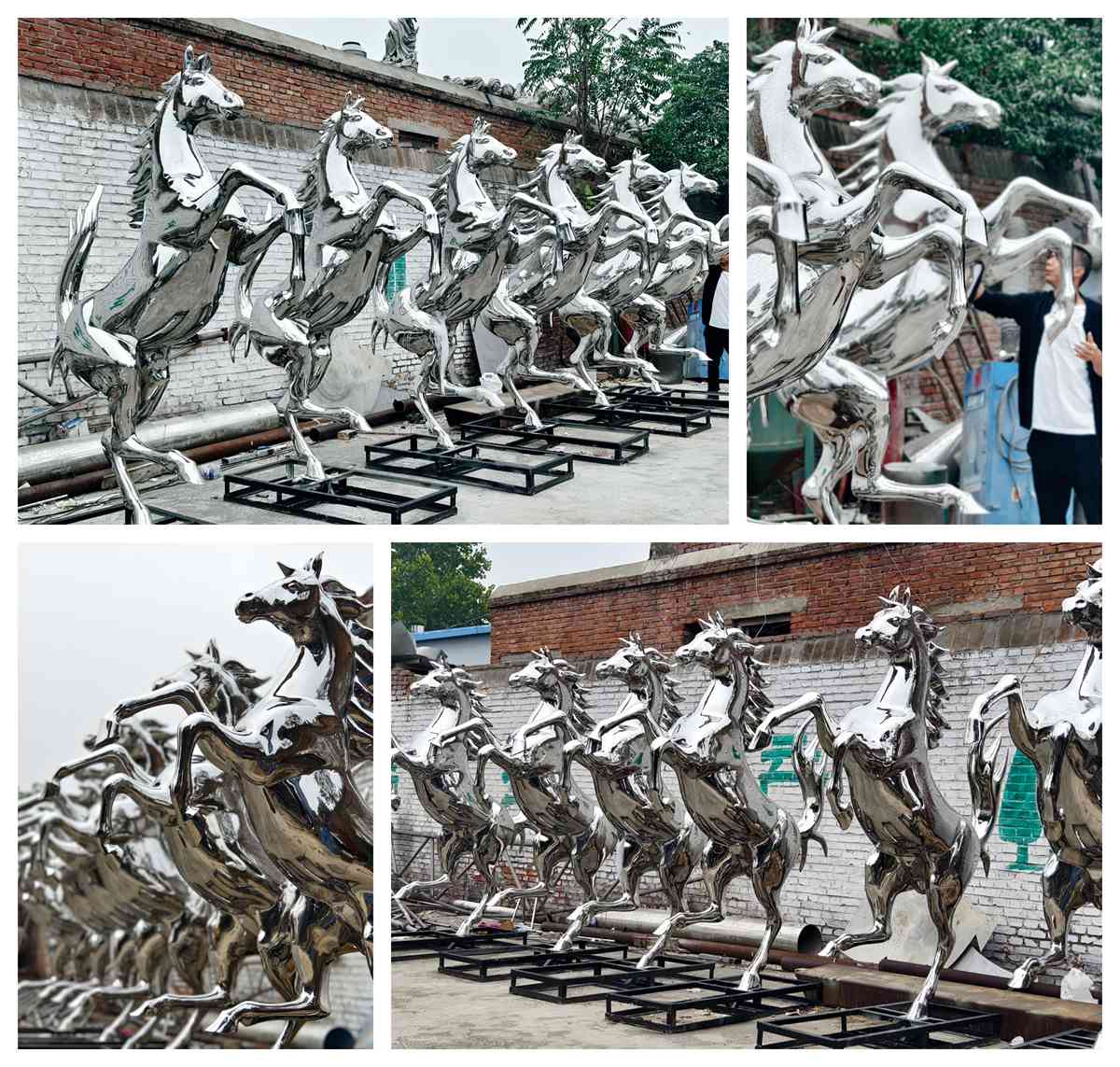 stainless steel Ferrari Horse Sculpture