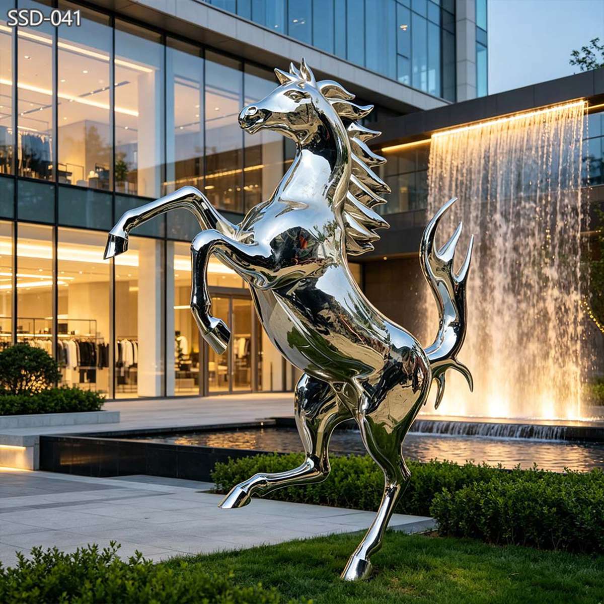 stainless steel Ferrari Horse Sculpture