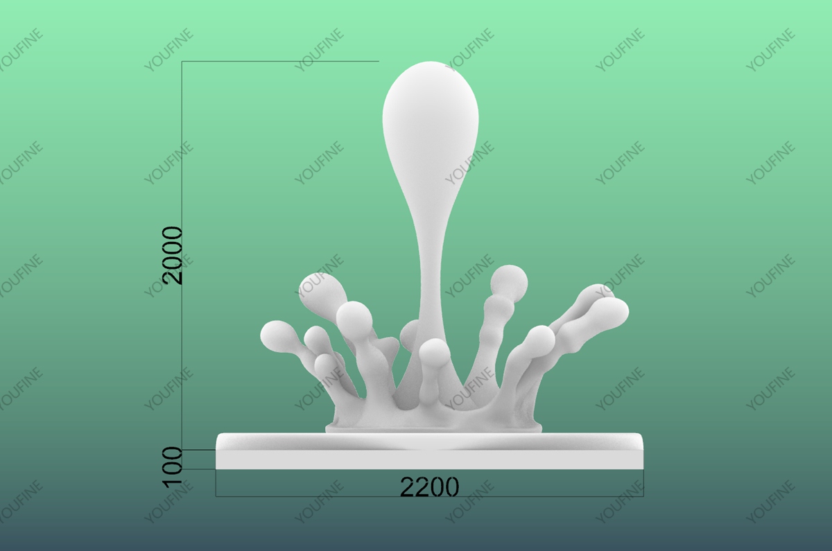 Moscow Public Park Sculpture Project - - 1 3D design drawing for sculpture confirmation