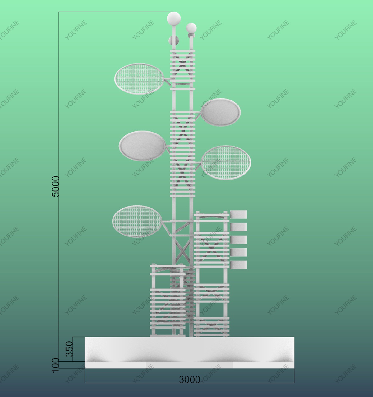 Moscow Public Park Sculpture Project - - 2 Technical preview before production