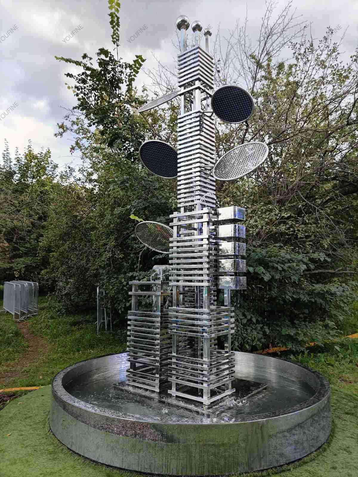 Moscow Public Park Sculpture Project - - 34 Water environment stainless steel sculpture