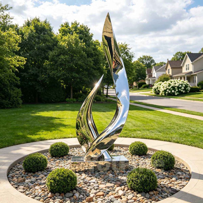 Abstract Polished Stainless Steel Sculpture Abstract Polished Stainless Steel Sculpture