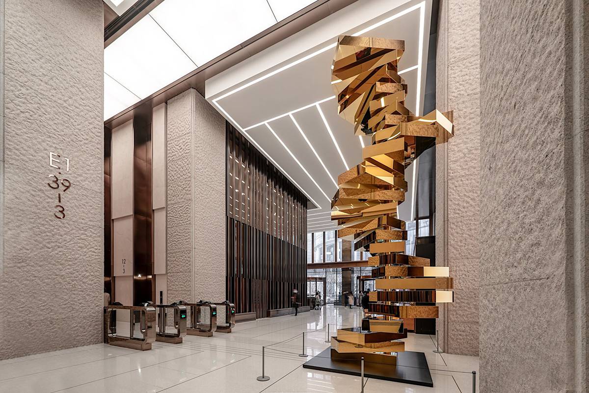 stainless steel sculpture for hotel 